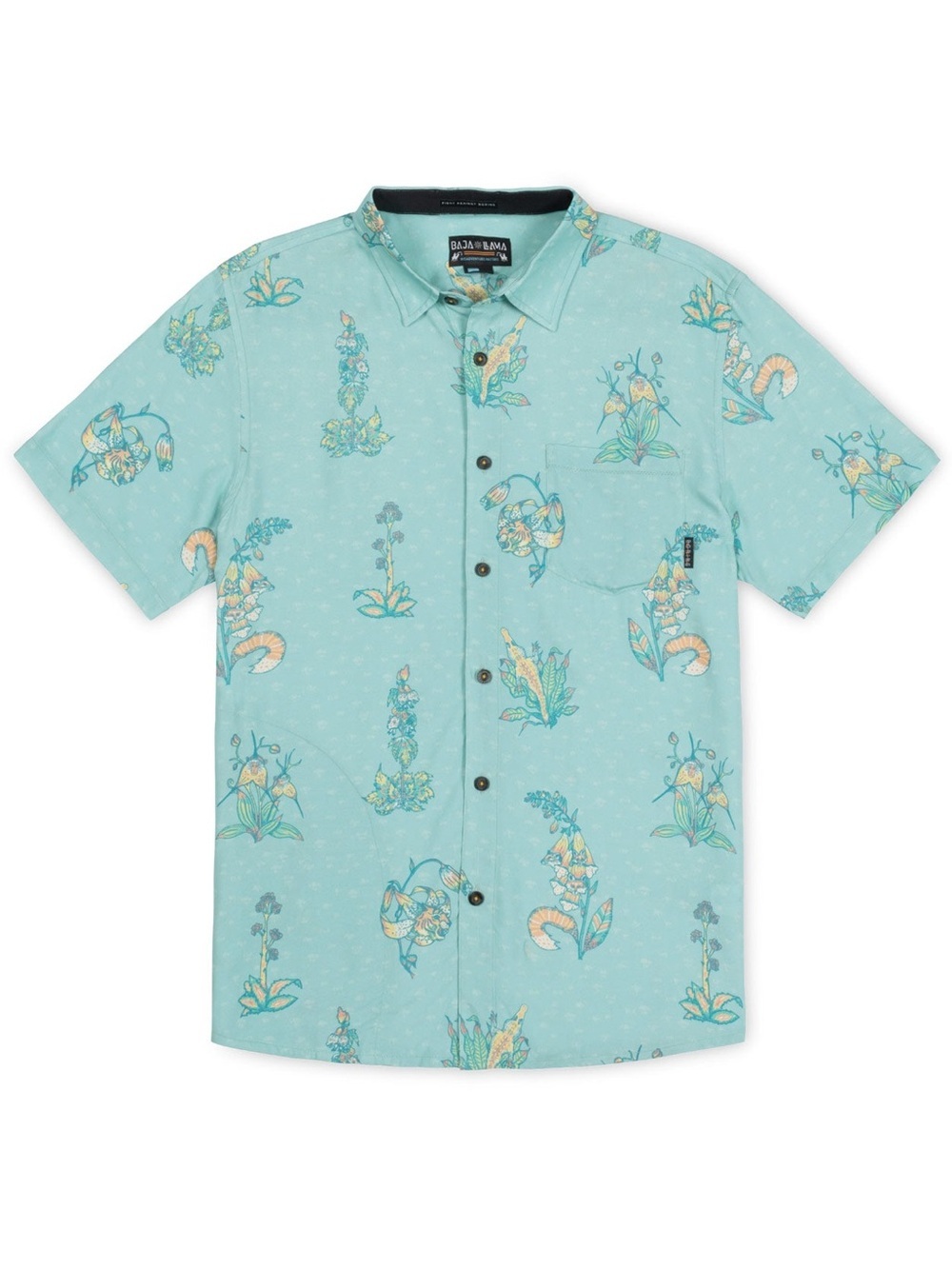 Baja Llama Green 
FLOWER PERSONALITIES - NIGHTHAWK™ BUTTON UP Size: Medium